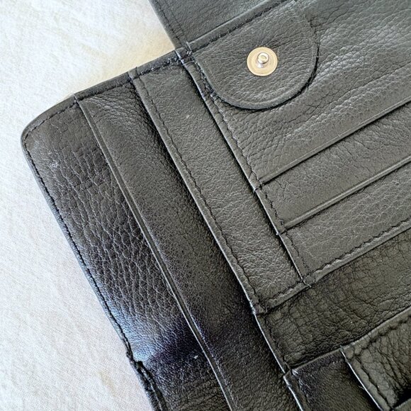 Black Soprano Leather Wallet | 3-Section Billfold - Picture 5 of 13
